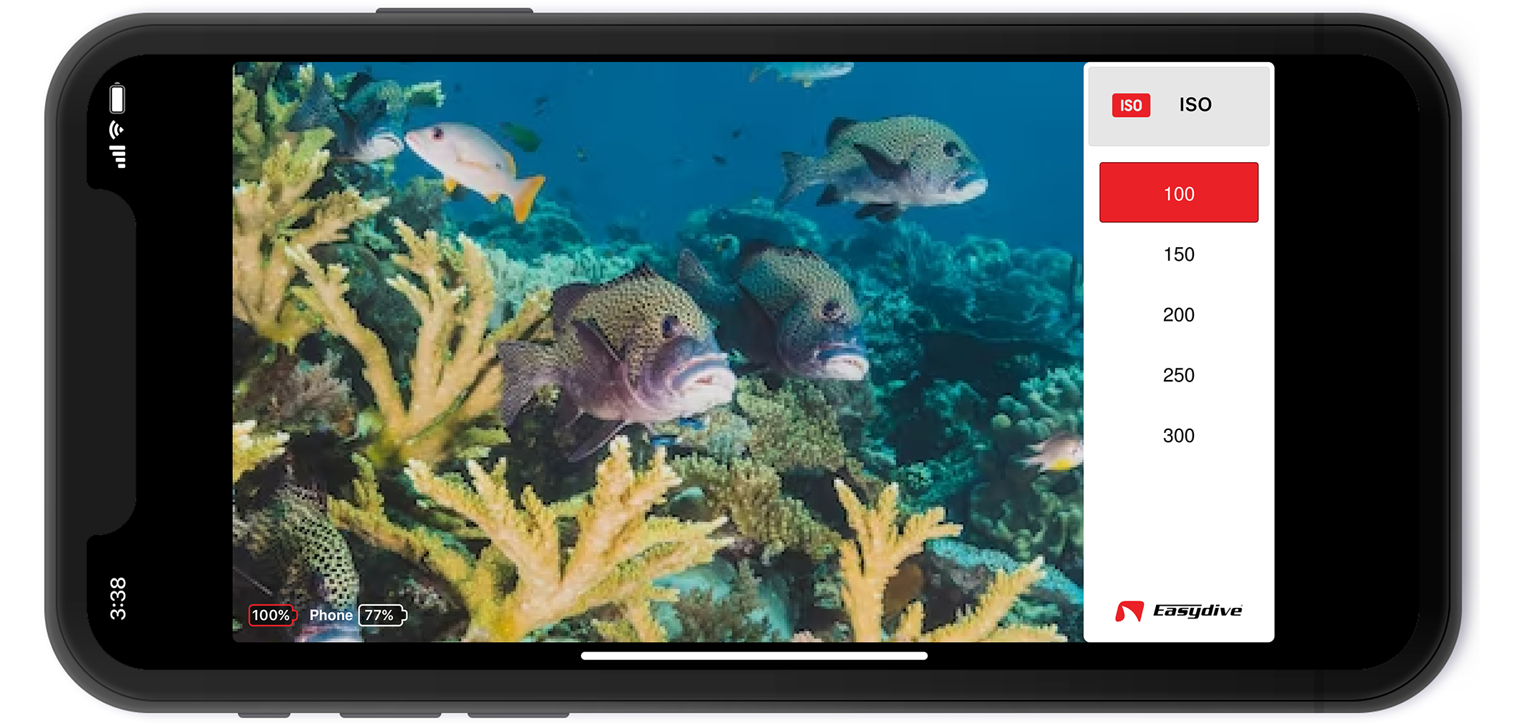 Easydive Pics App menu